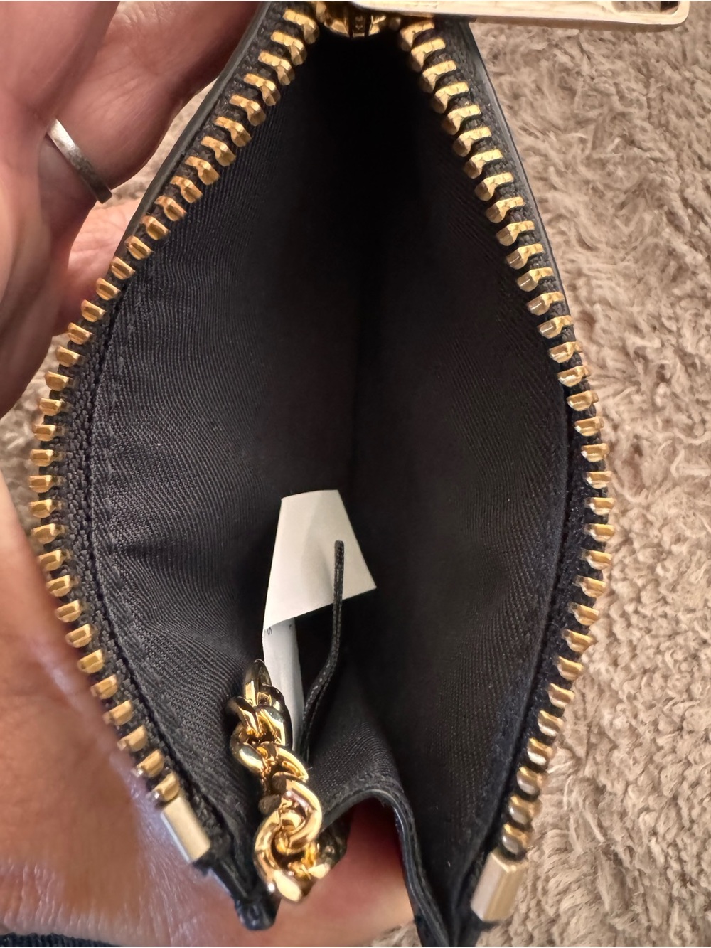 Marc Jacobs Black Leather Card & Key Holder with Gold Hardware - Picture 4 of 4
